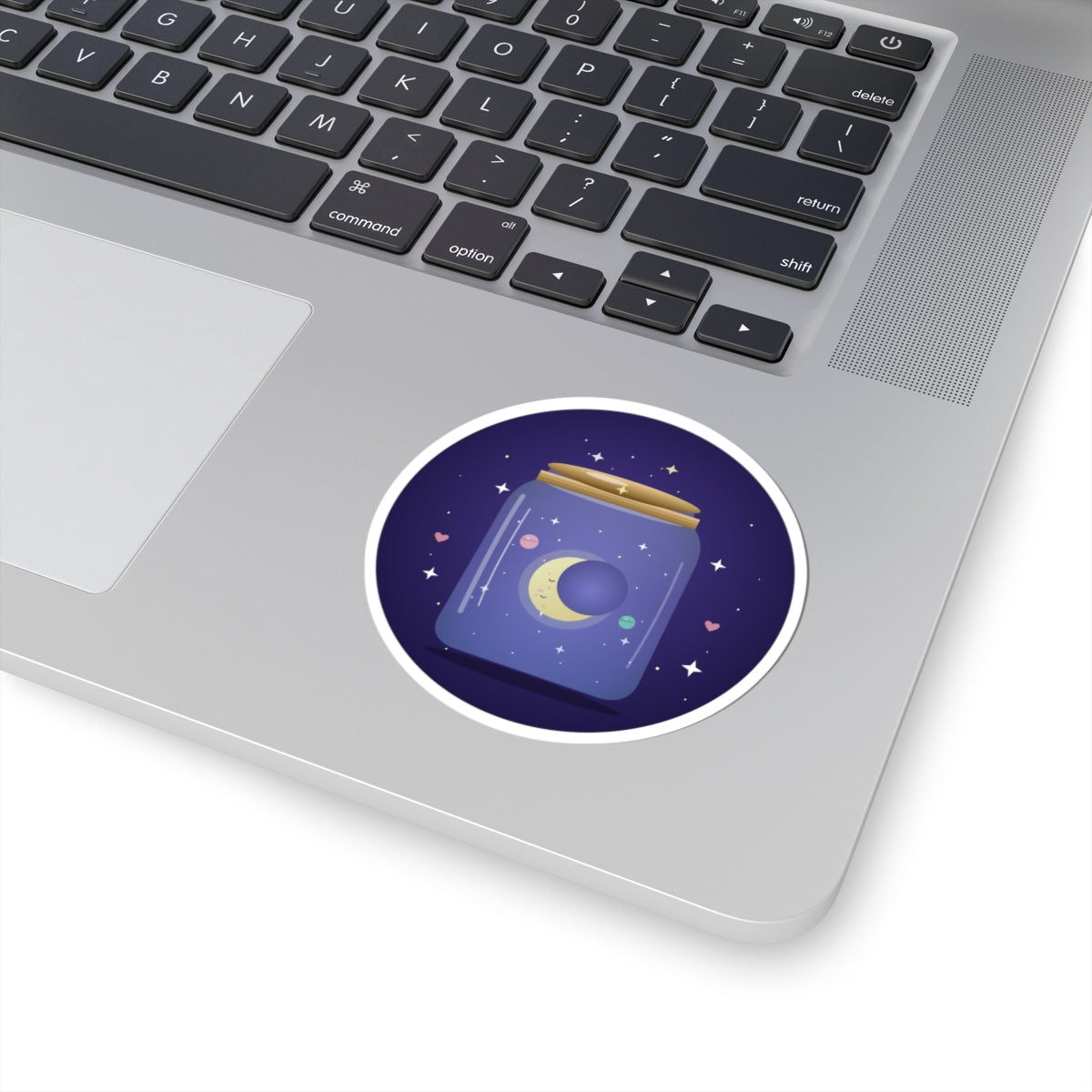 Celestial Moon Jar Sticker — Kiss-Cut Vinyl Sticker