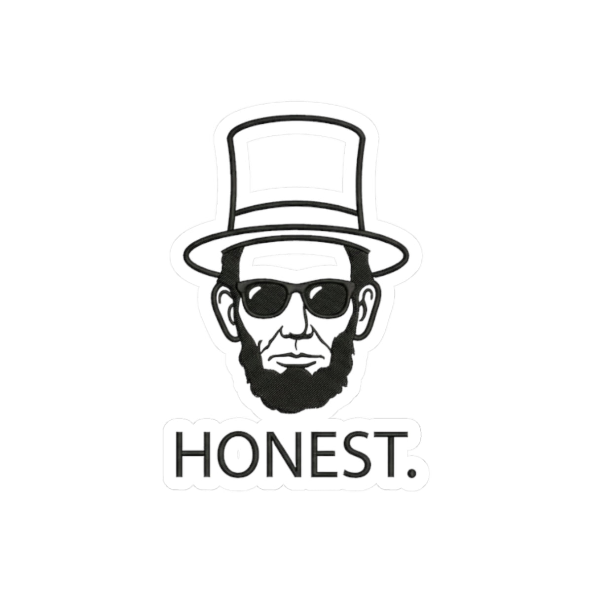 Honest Abe Sticker — Lincoln Portrait Kiss-Cut Vinyl Sticker