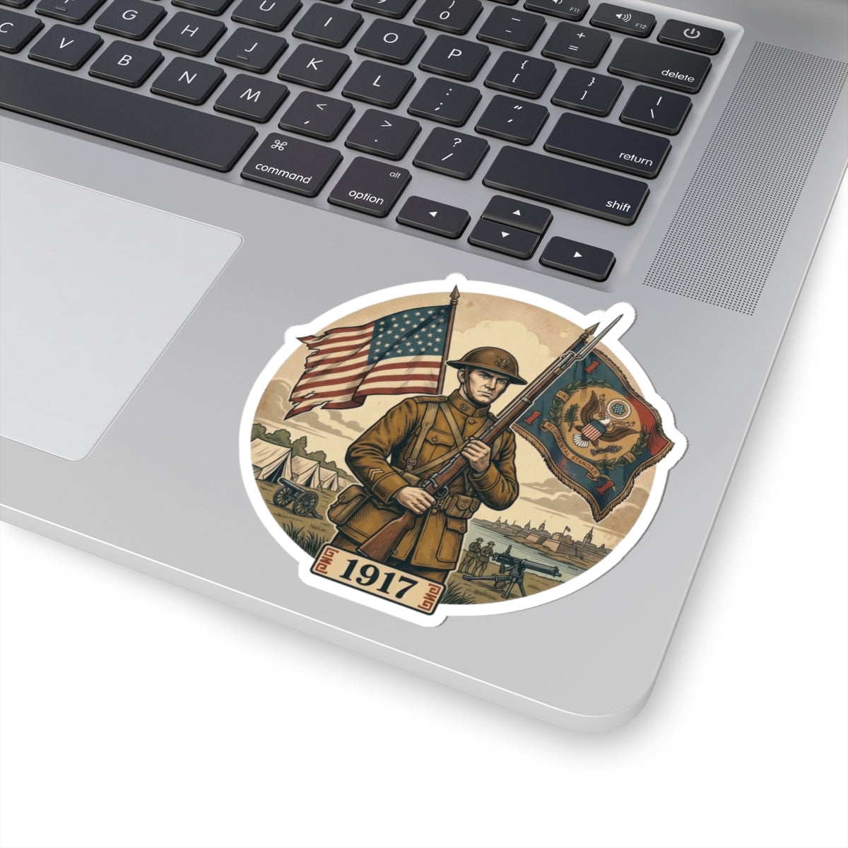 WWI Soldier 1917 Kiss-Cut Sticker