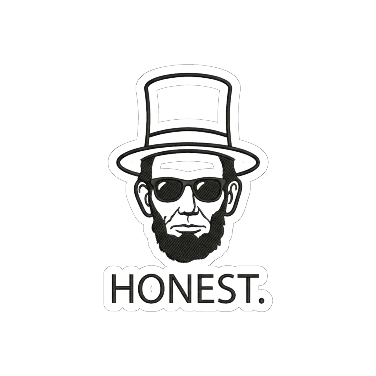 Honest Abe Sticker — Lincoln Portrait Kiss-Cut Vinyl Sticker