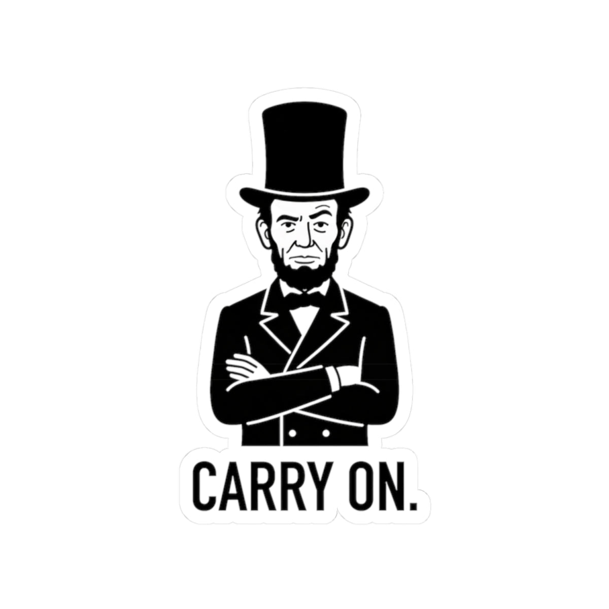 Sticker — Vintage Lincoln "Carry On." Kiss-Cut Vinyl Sticker