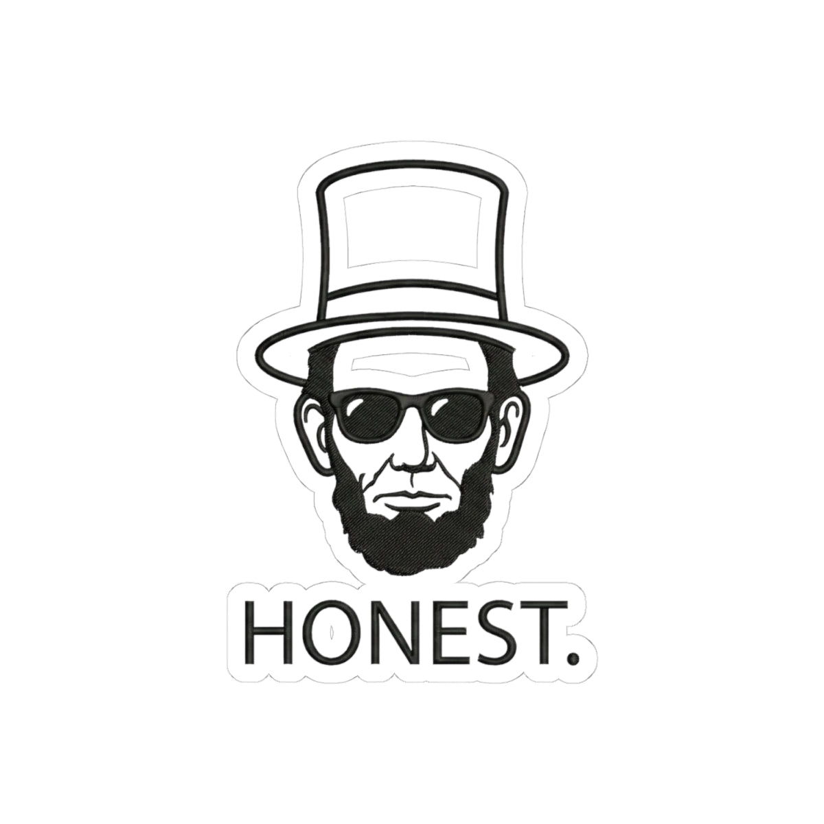 Honest Abe Sticker — Lincoln Portrait Kiss-Cut Vinyl Sticker