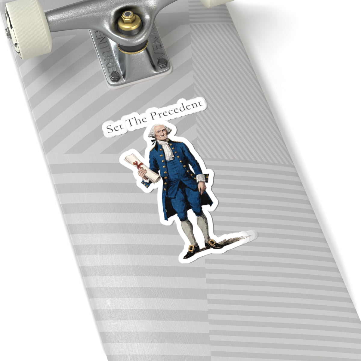 Set The Precedent George Washington Sticker — Historical Patriotic Kiss-Cut Vinyl