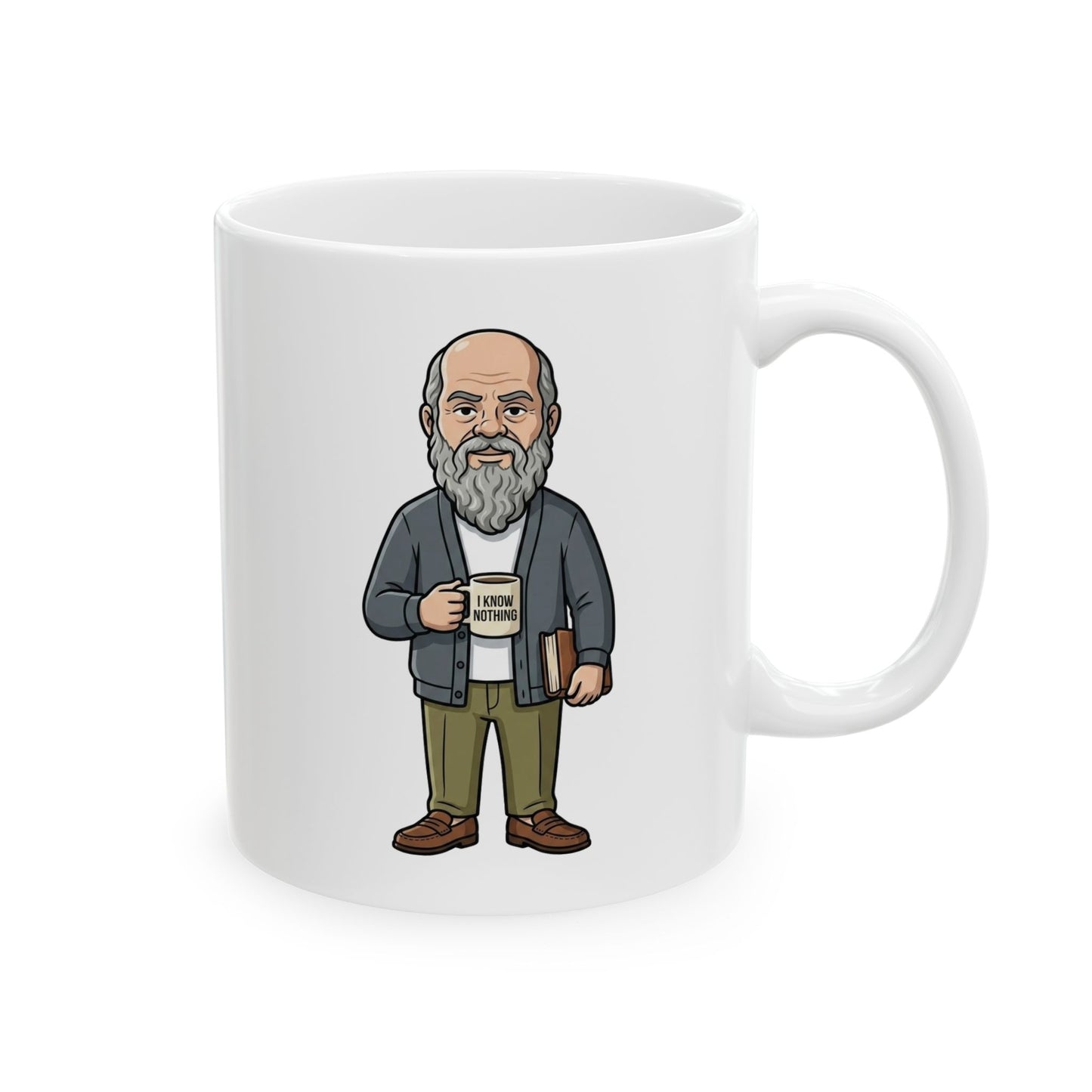 I Know Nothing — Funny Socrates Coffee Mug