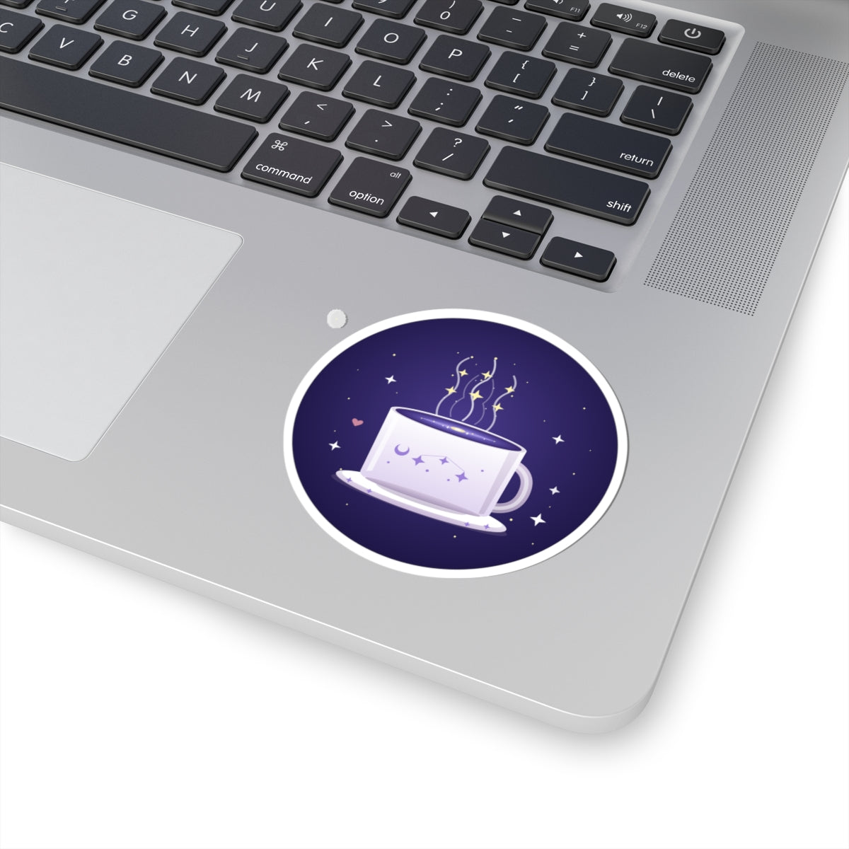 Mystic Night Coffee Sticker — Cute Moon & Stars Kiss-Cut Vinyl