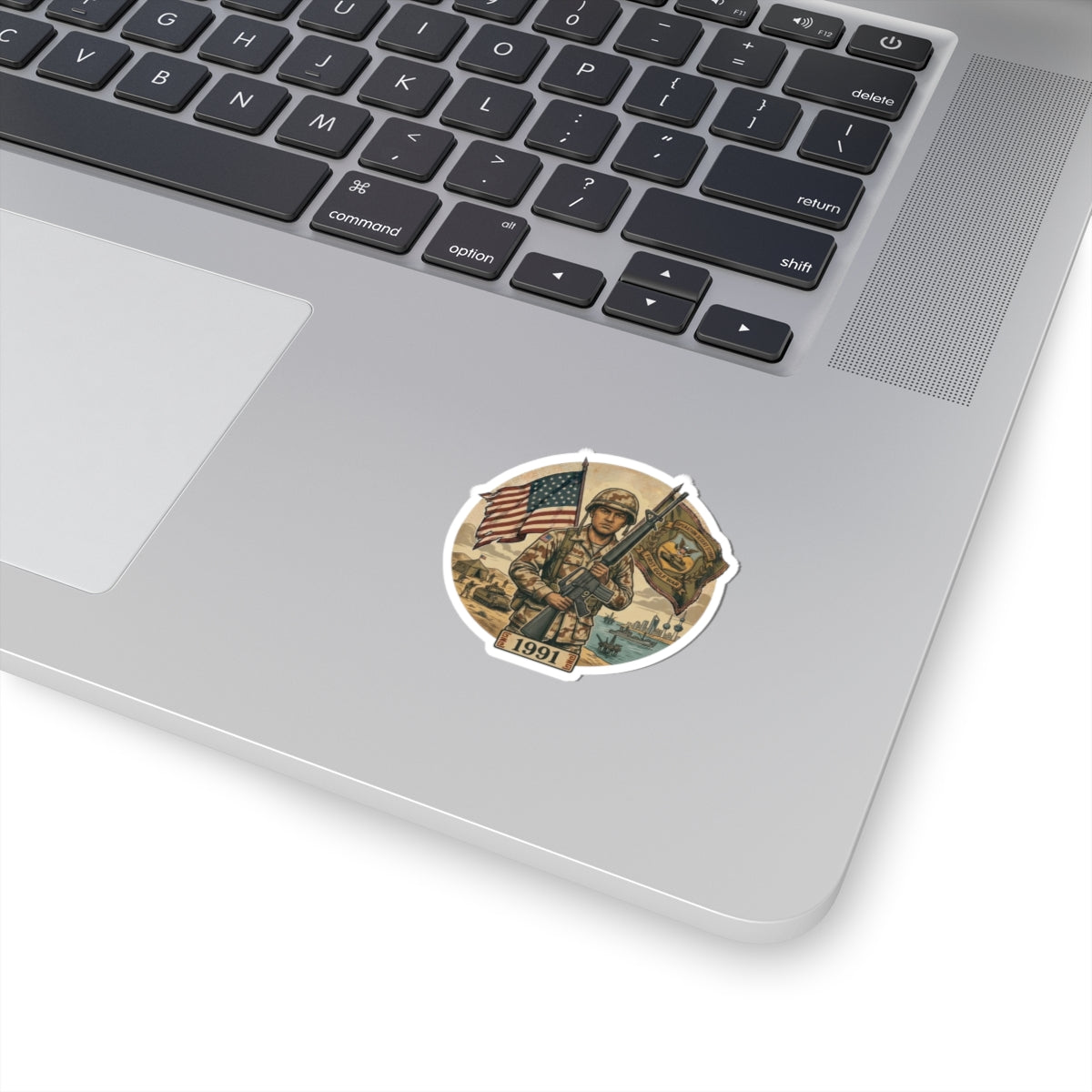 Operation Desert Storm Vintage Soldier Kiss-Cut Sticker