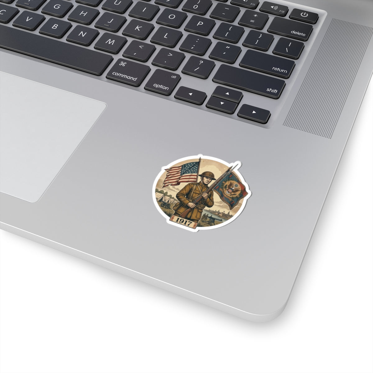 WWI Soldier 1917 Kiss-Cut Sticker