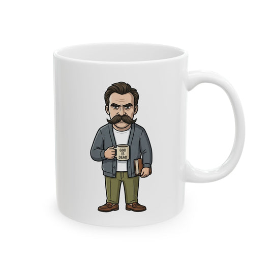 God Is Dead — Funny Friedrich Nietzsche Coffee Mug