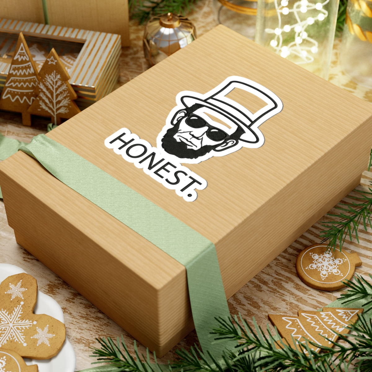 Honest Abe Sticker — Lincoln Portrait Kiss-Cut Vinyl Sticker