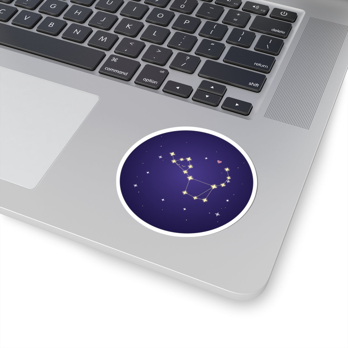 Zodiac Constellation Kiss-Cut Sticker — Sparkling Star Map Laptop Decal