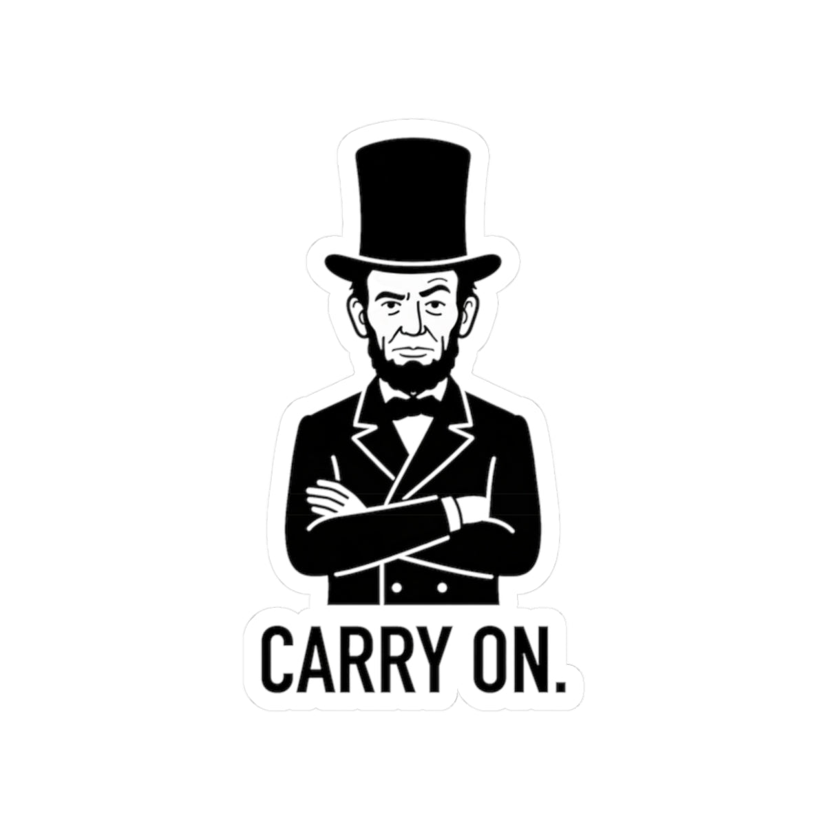Sticker — Vintage Lincoln "Carry On." Kiss-Cut Vinyl Sticker