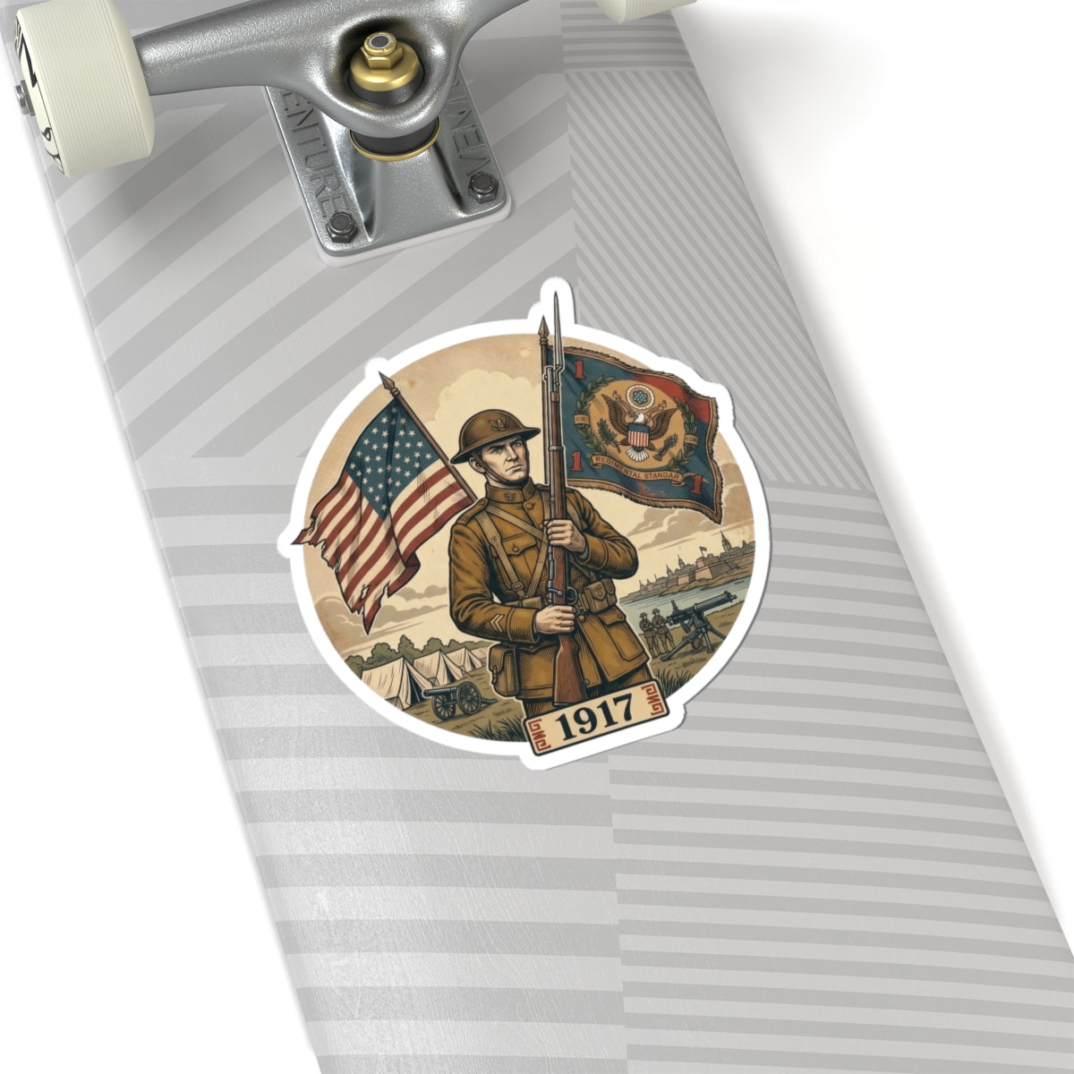 WWI Soldier 1917 Kiss-Cut Sticker