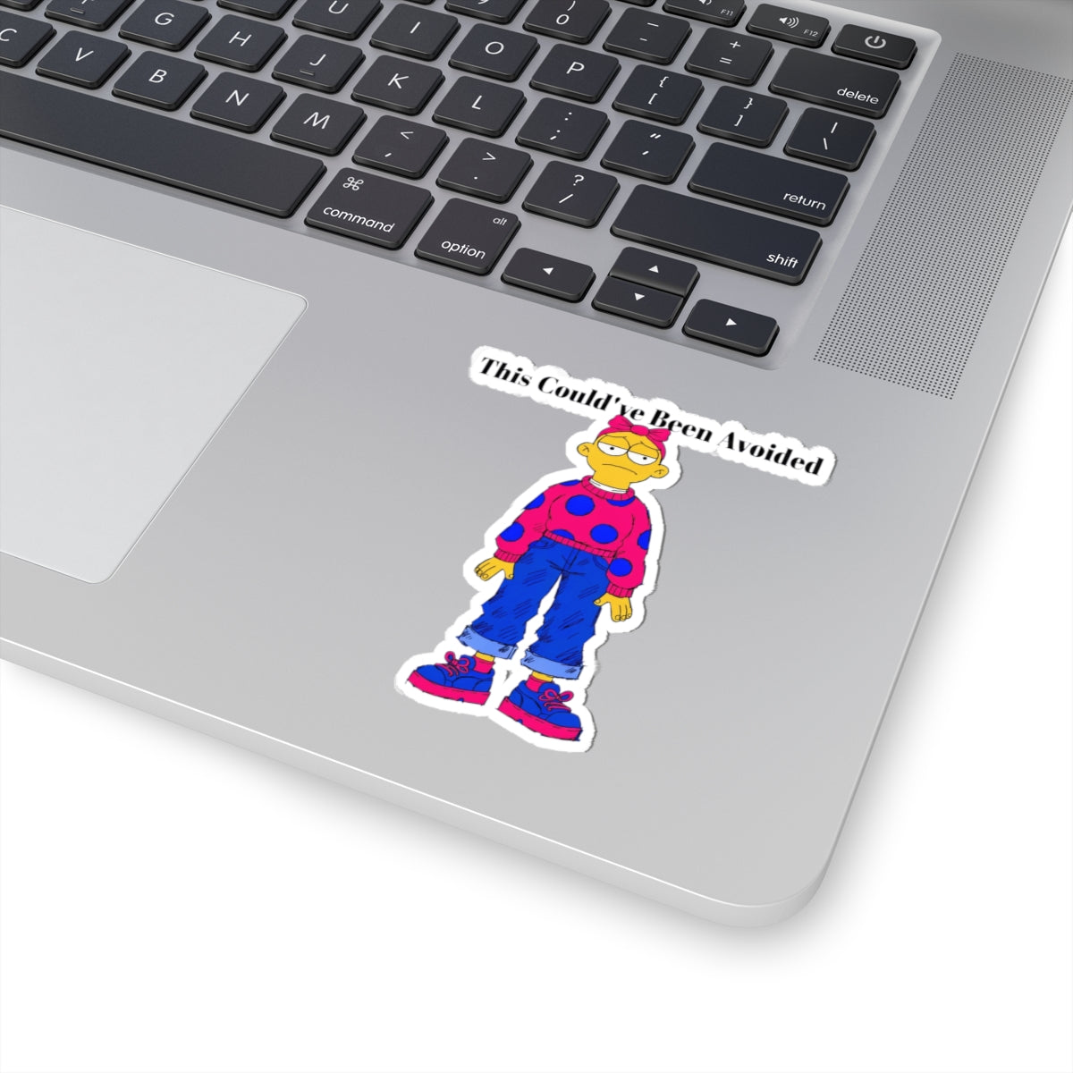 This Could've Been Avoided Sticker — Moody Cartoon Character Kiss-Cut Vinyl Sticker